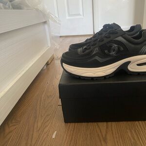 Chanel Black Chunky Sneakers with White Midsole Woman’s 40 9 US Trainers NIB 📦